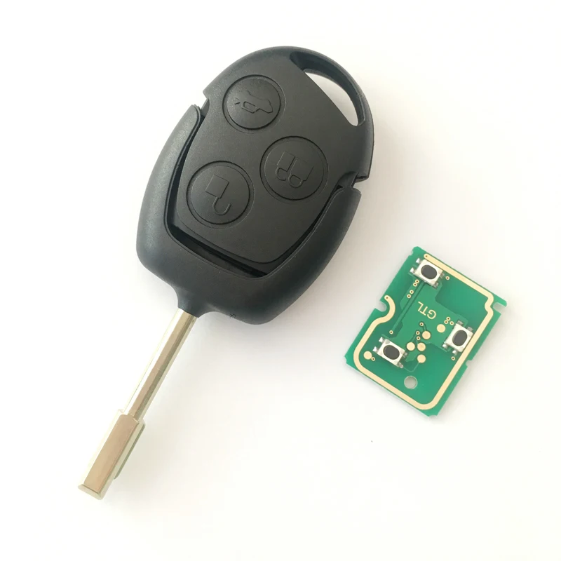 3 кнопки дистанционного ключа для Ford Mondeo Fiesta Focus Ka Transit 433 МГц 4D63 (4D83) чип FO21 Blade|key