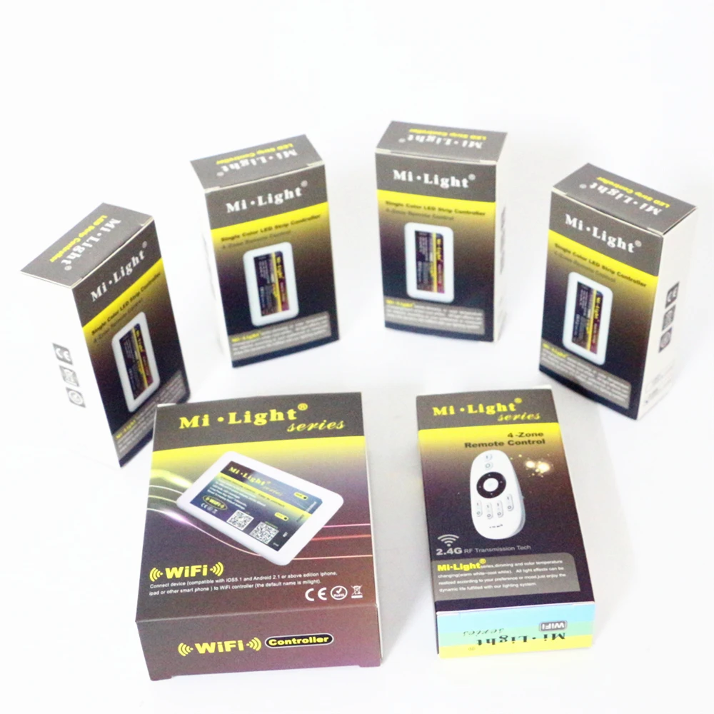 Mi Light DC12 24V 4 зонный Одноцветный контроллер светодиодной ленты/2 4G беспроводной RF