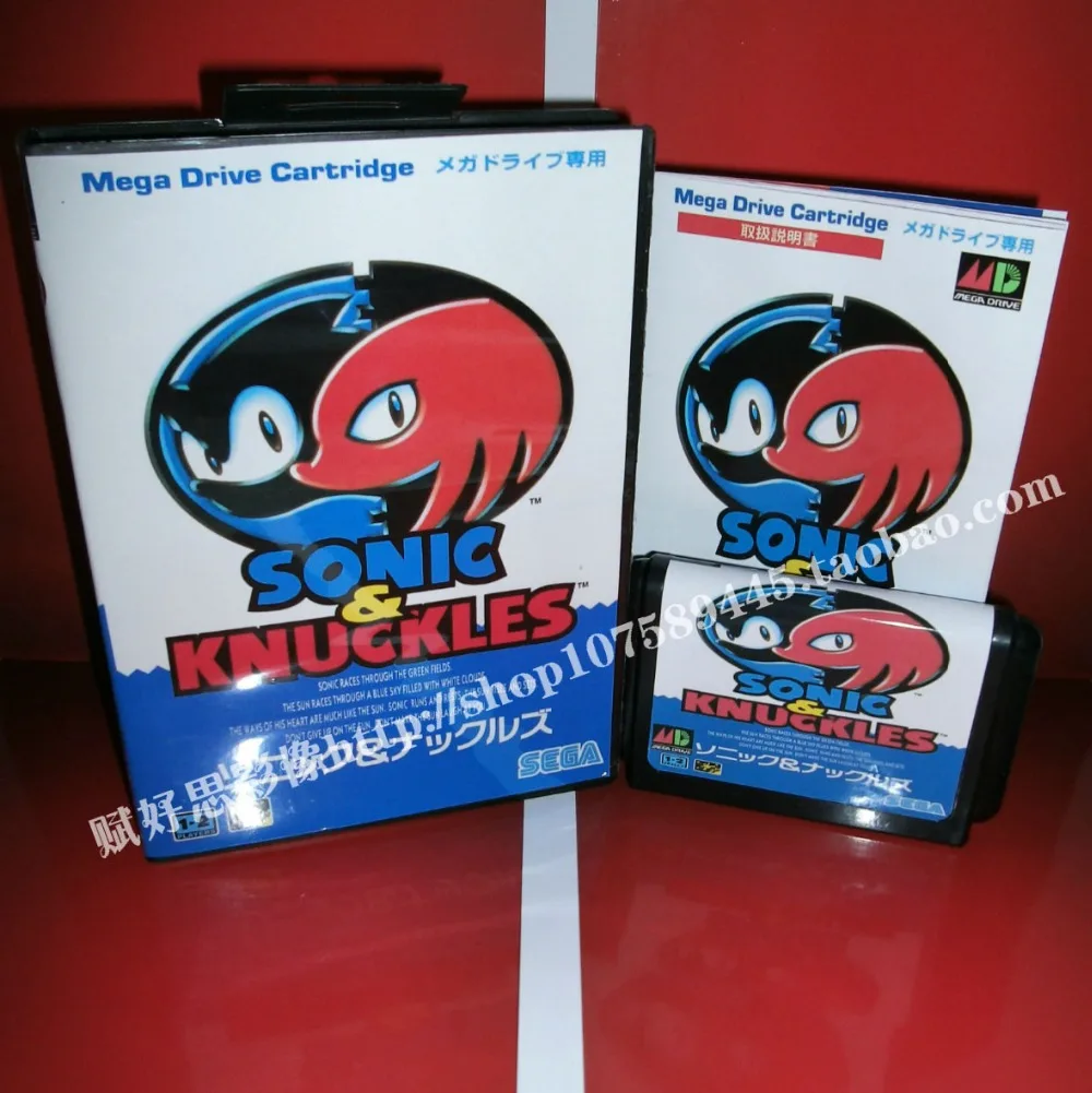 Sega MD игра Sonic и суставы с коробкой руководством для 16 бит игровой картридж Megadrive