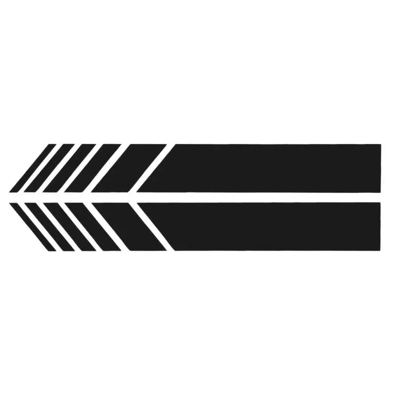 Black 2 шт. авто внедорожник виниловые графические наклейки для кузова автомобиля боковые наклейки в полоску DIY наклейки - Цвет: Black