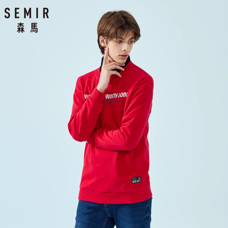 SEMIR мужская толстовка с принтом мягкий хлопковый Мужской пуловер графикой