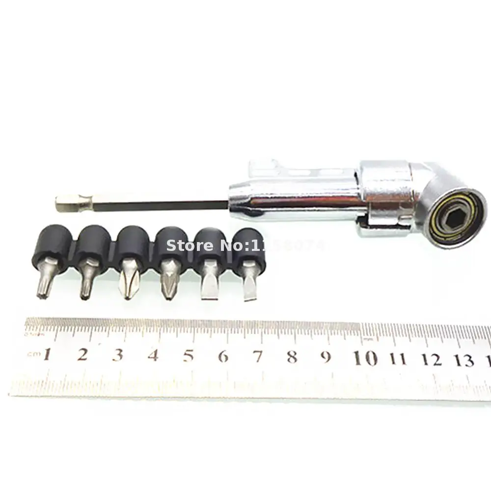 105 Градусов Угол Драйвер 1/4 &quotHex Bit Screwdriver Holder Power Сверла Регулируемая + 6 шт. T15