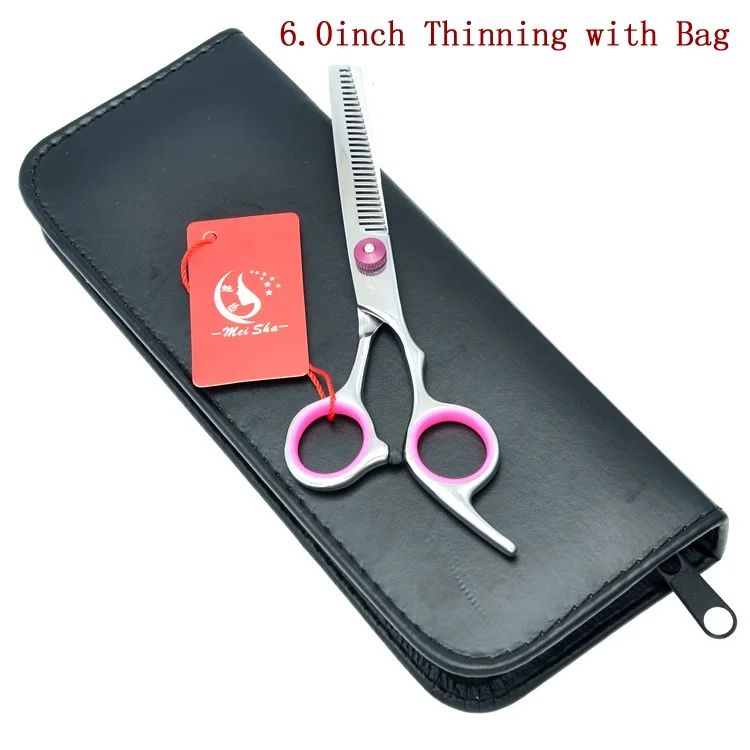 HA0115 with bag 6,0 дюймов Meisha человеческие волосы ножницы Профессиональные Парикмахерские ножницы высокое качество JP440C ножницы для стрижки Истончение Tijeras HA0120 - Цвет: HA0115 with bag