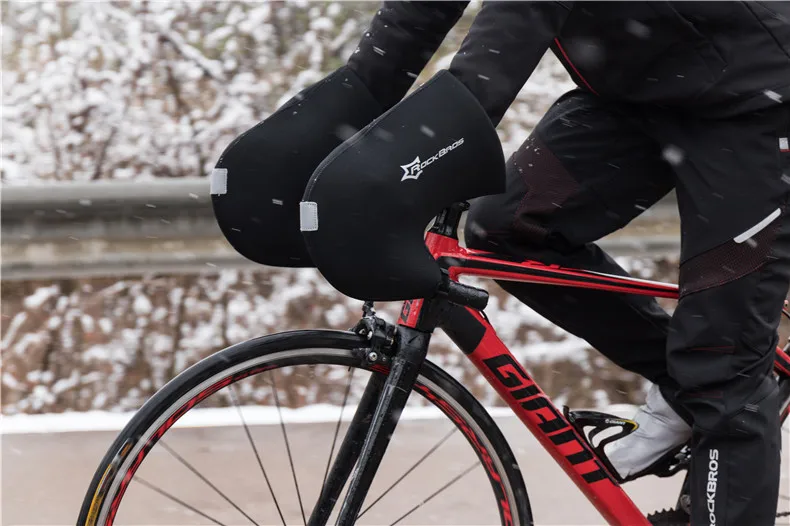 ROCKBROS перчатки для велосипедного бара, перчатки для холодной погоды, MTB дорожный велосипед, рукавицы на руль, Велоспорт, зимний Термочехол, внутренние перчатки