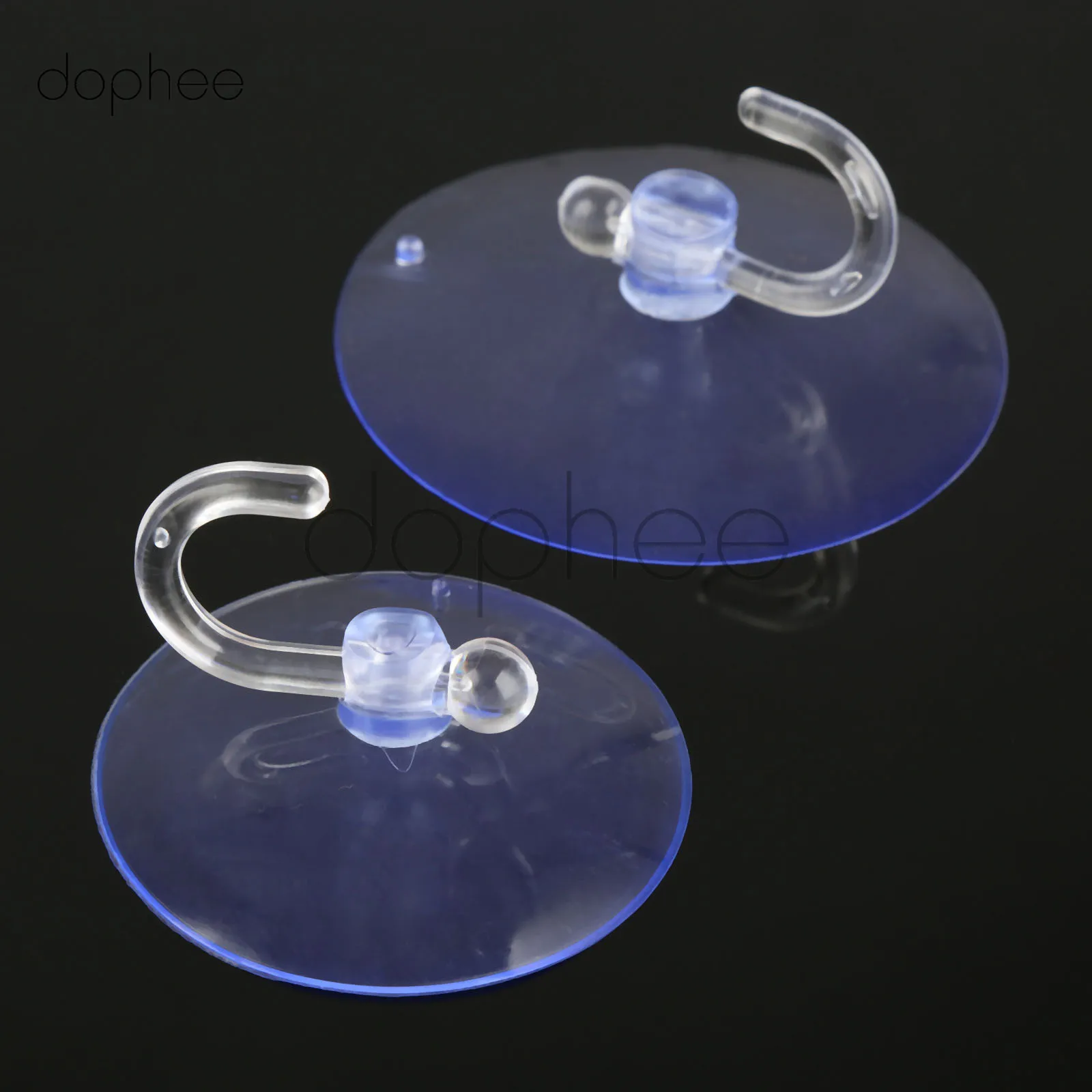 

dophee 5pcs 6/8cm Transparent Wall Hooks Hanger Bathroom Kitchen Suction Cup Suckers