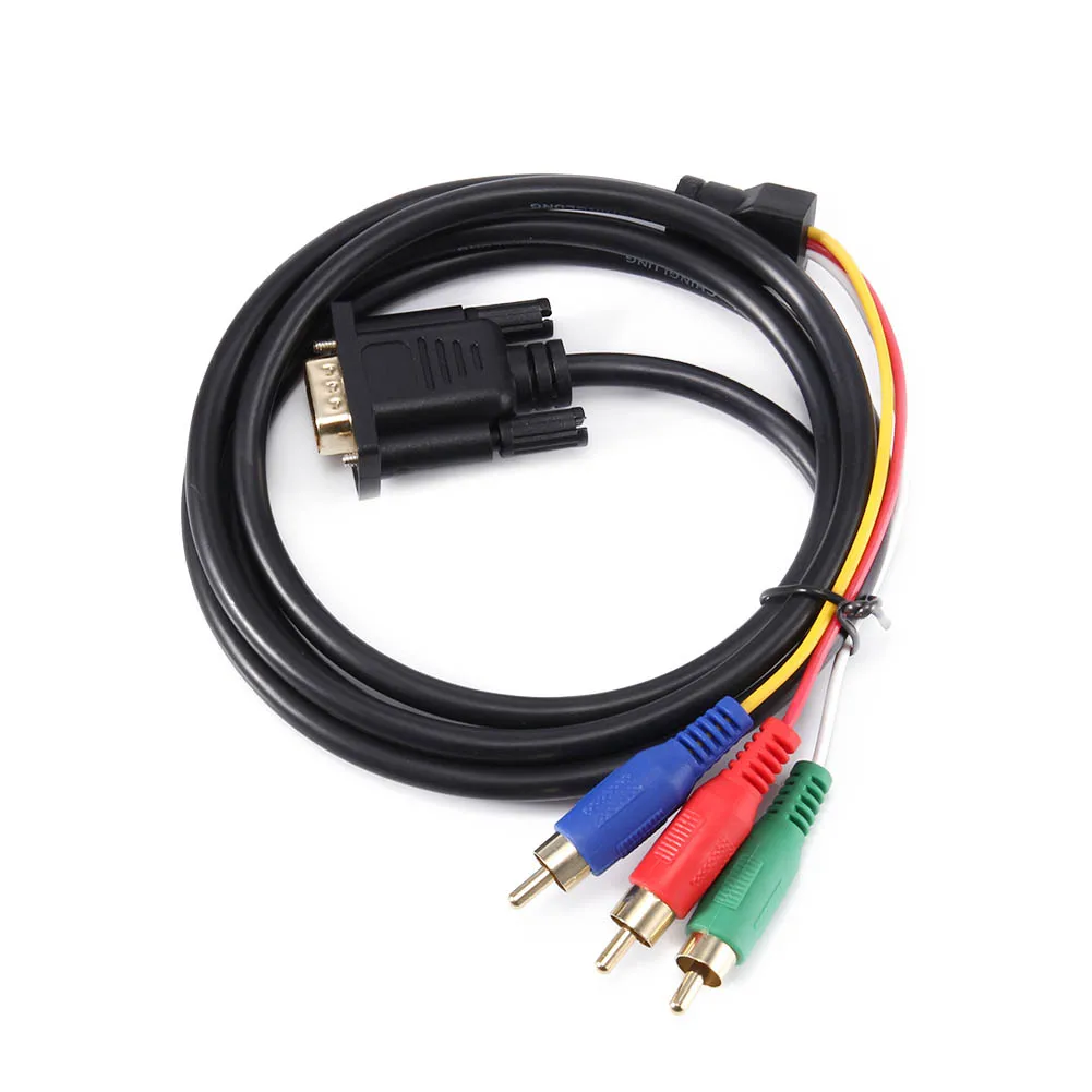 1 5 м VGA до 3 RCA свинцовый Соединительный кабель для ТВ ПК ноутбука компьютера HSJ