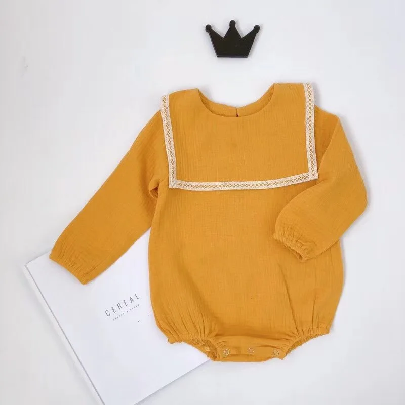 Одежда для новорожденных Комбинезоны маленьких мальчиков и девочек Однотонный