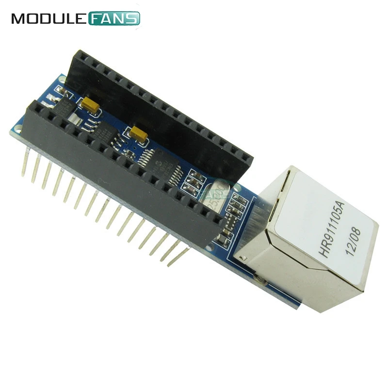 Щит плата для Arduino Nano v3.0 Mini ENC28J60 микрочип HR911105A веб сервер модуль Ethernet щит
