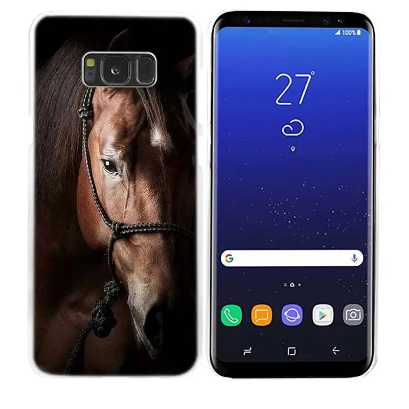Чехол с изображением лошади для samsung Galaxy S8, S9 Plus, S4, S5, Mini, S6, S7 Edge, прозрачный жесткий пластиковый чехол из поликарбоната, чехол для телефона, Fundas Capa - Цвет: 12