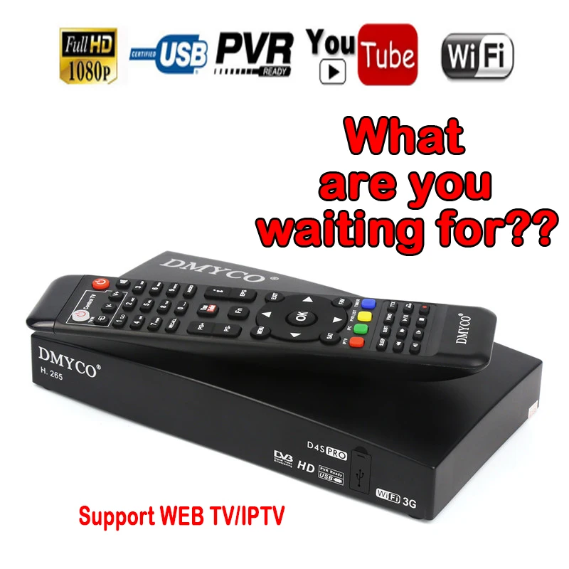 D4SPRO DVB S2 Цифровой спутниковый ресивер HD 1080P двойной тюнер Европа ТВ рецептор Biss
