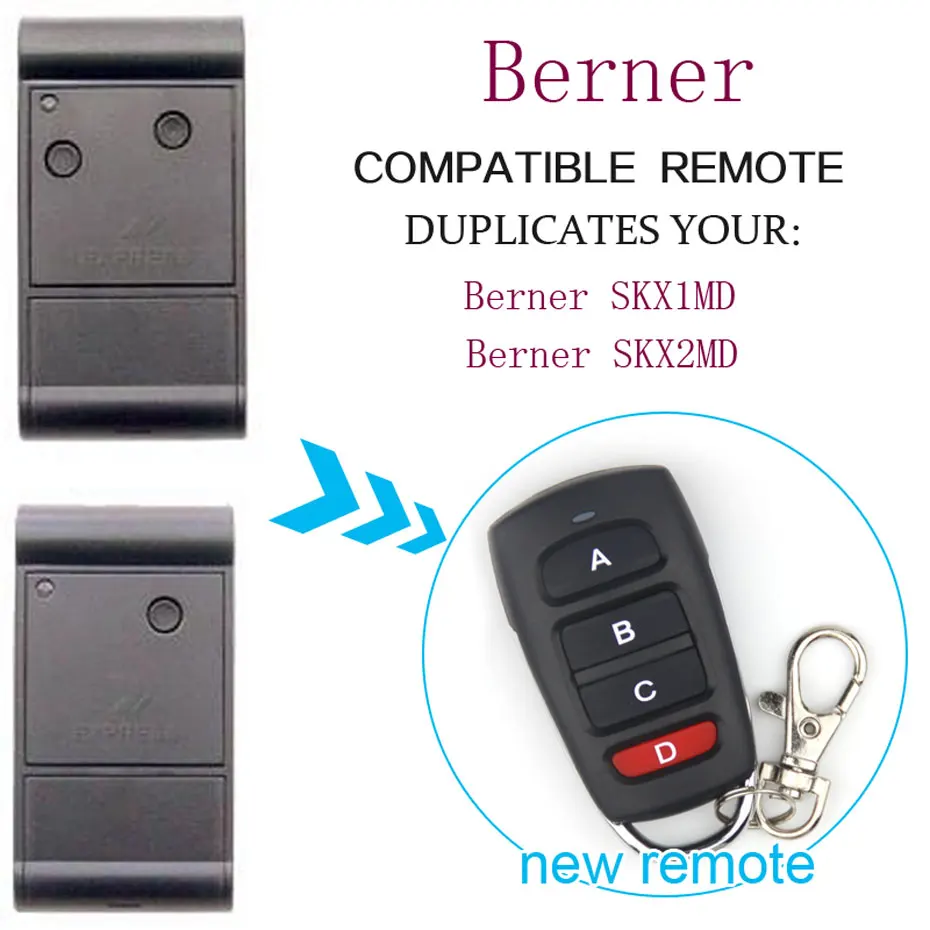 Berner SKX1MD SKX2MD SKX3MD SKX4MD пульт дистанционного управления 433,92 МГц Бернер гаражная дверь пульт дистанционного управления Дубликатор 433 МГц