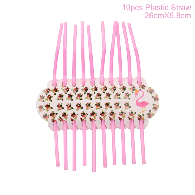 Flamingo Straw 2 Фламинго свадебное украшение для свадебного торжества украшение стола Фламинго Гавайские аксессуары для вечеринки, дня рождения ребенка - Цвет: Flamingo Straw 2
