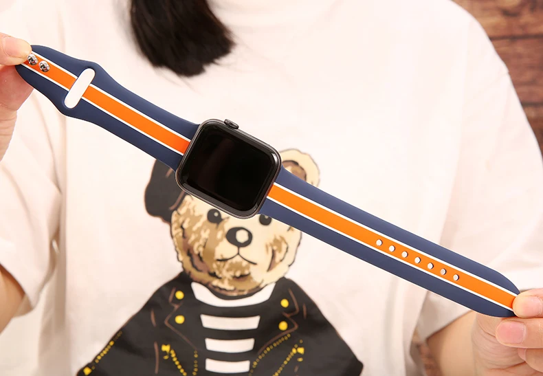 Ремешок для apple watch 42 мм 38 мм correa iwatch 44 мм 40 мм 4 3 2 спортивный силиконовый браслет pulseira apple watch 4 аксессуары