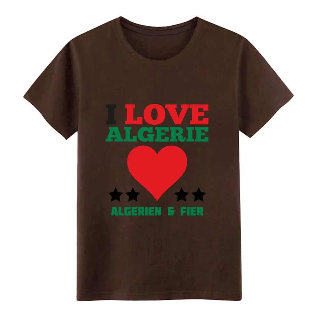 Мужская хлопковая футболка с надписью i love algerie 2 базовая однотонная Повседневная