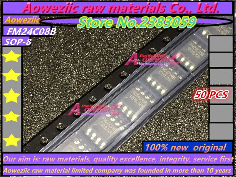 Aoweziic 100% Новый оригинальный FM24C08B SO SOP 8 чип памяти 8Kb|Запасные части| |