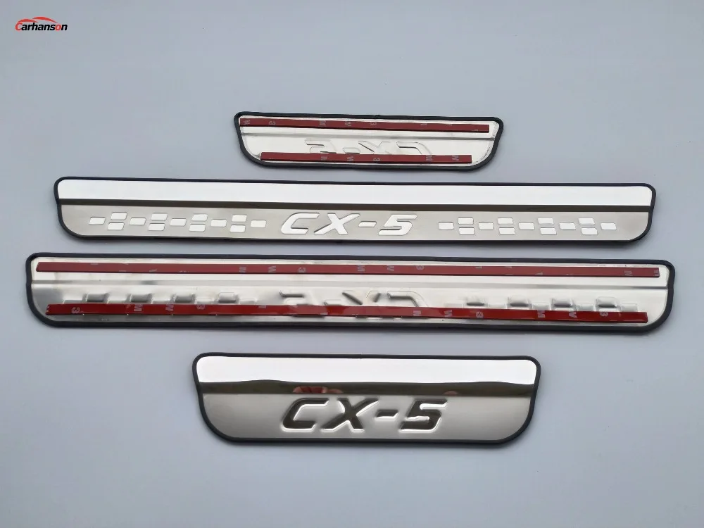 Автомобильный Стайлинг для Mazda CX-5, аксессуары CX 5 CX5, пороги для порога, накладка на педаль, защита от царапин, автомобильные наклейки