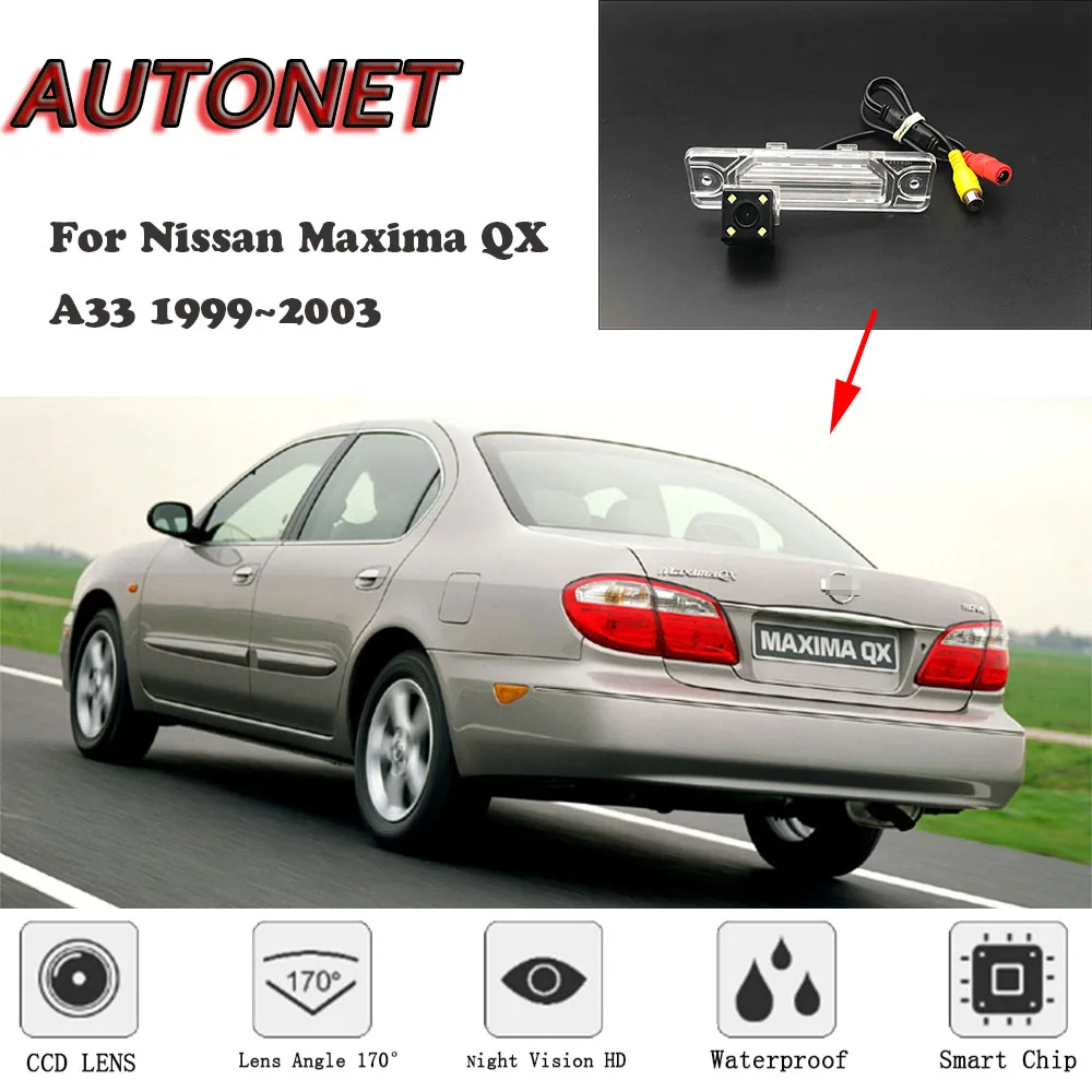 Камера заднего вида с ночным видением для Nissan Maxima QX A33 1999 ~ 2003 CCD/камера или