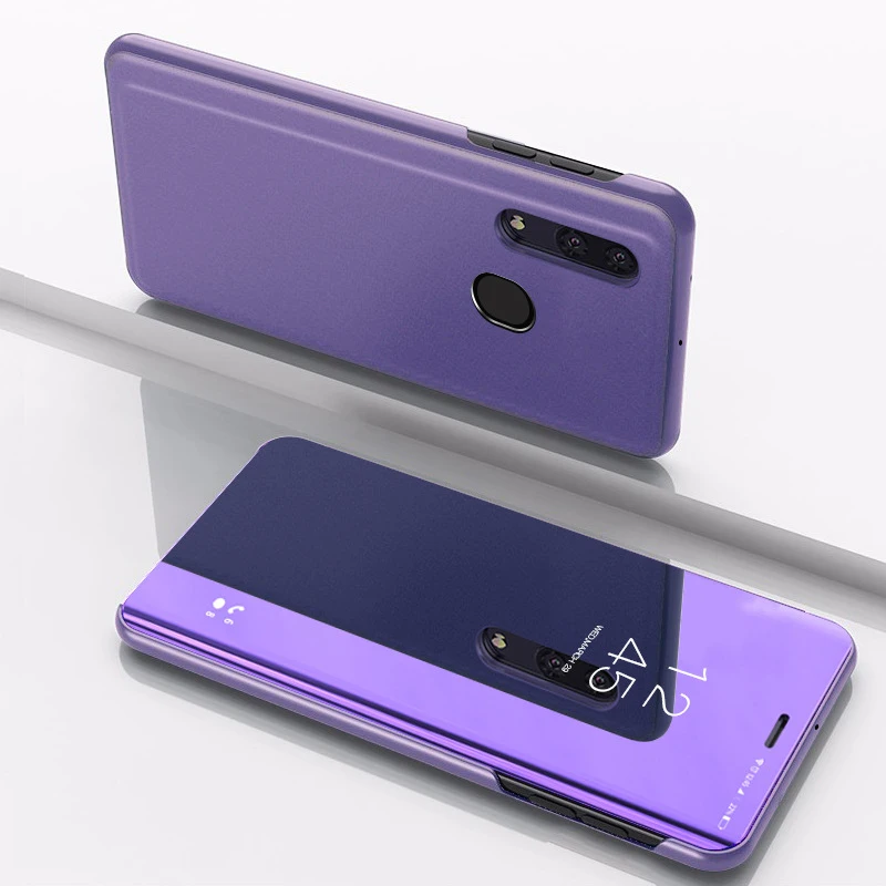 Роскошный зеркальный Чехол-книжка чехол для samsung A50 A10S A20S A20e A10e M30 A80 A90 A70 A60 A40 A30 S10 S9 S8 S6 S7 Edge Note 10 Plus чехол s