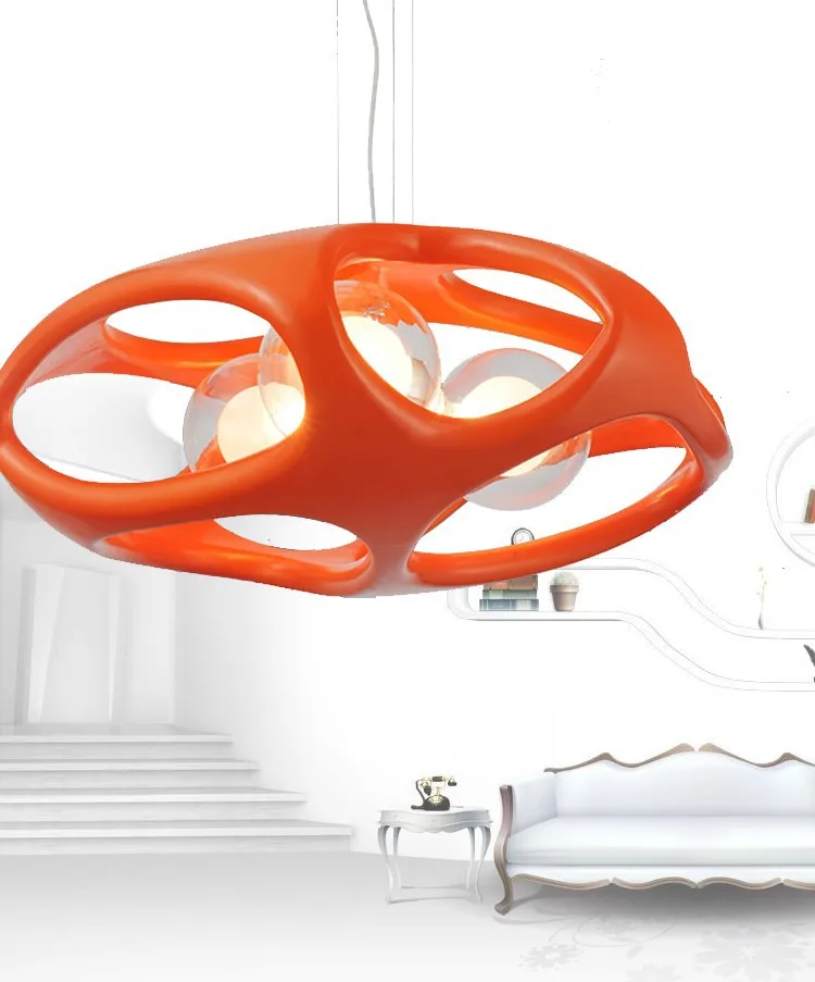 Итальянский современный полимерный подвесной светильник диаметром 45 см