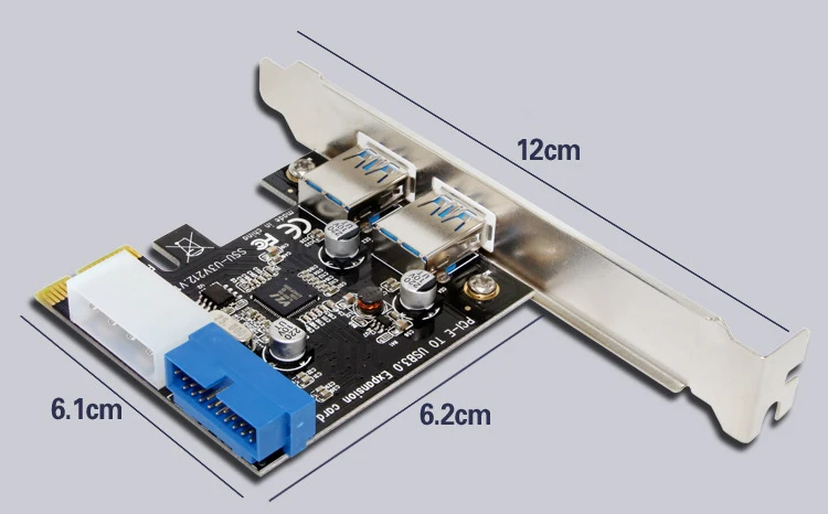 PCI-E карта 4pin IDE разъем питания внешний 2 порта USB3.0 концентратор внутренний 19pin разъем USB 3,0 PCI-E Плата расширения адаптер
