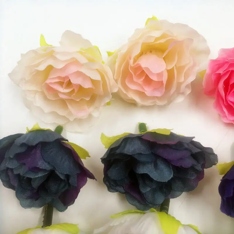 HINDJEF 10pcs Blooming Peony Cloth Artificial Flowers For Wedding Party Home Room Shoes Hats Decoration Marriage Silk | Дом и сад