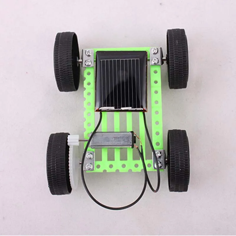 1 шт. Солнечная энергия Мини DIY игрушка автомобиль Набор Робот игрушка движущийся гонщик Детский развивающий гаджет хобби Забавный солнечный автомобиль набор