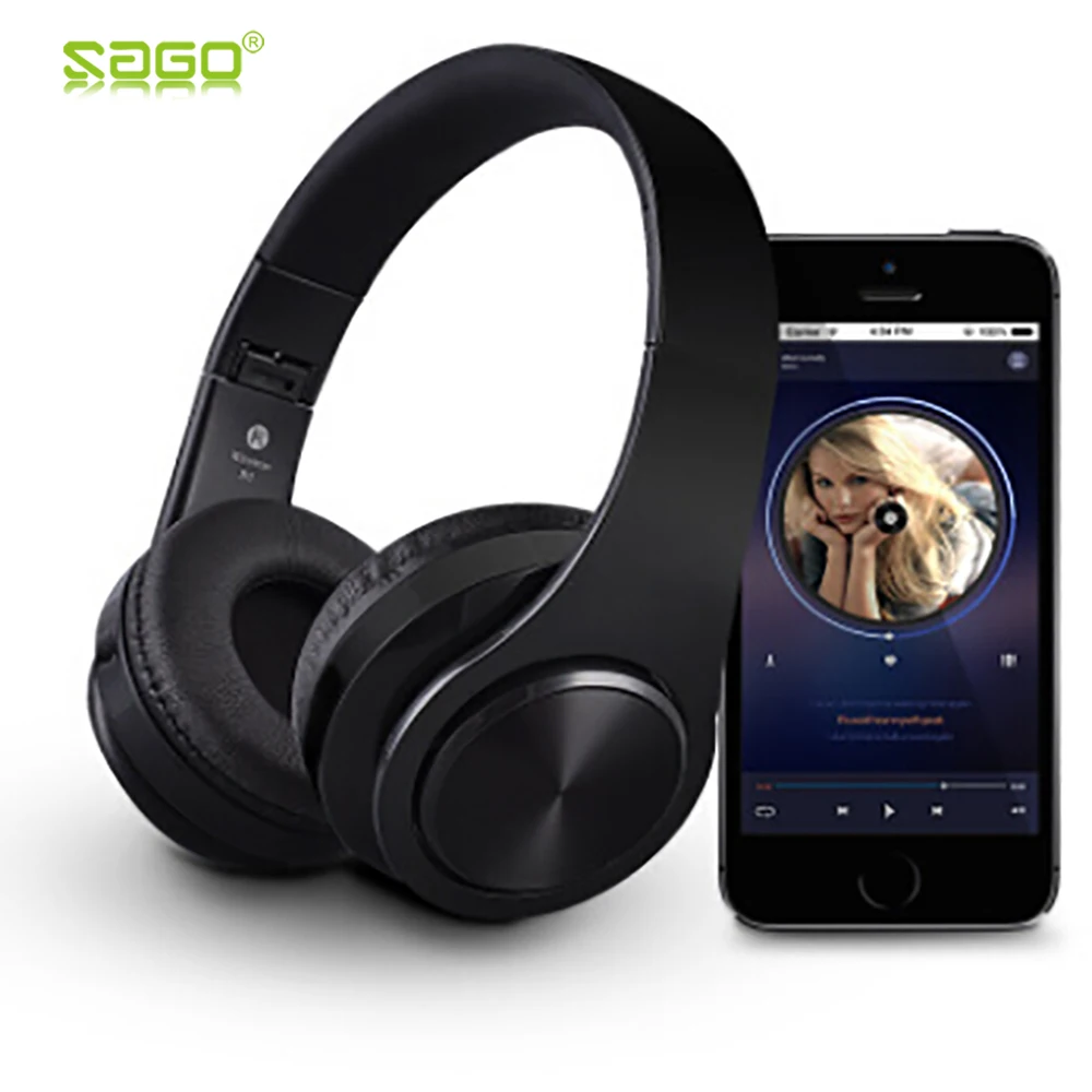 Sago B3 Bluetooth наушники с микрофоном беспроводная гарнитура для бега складные