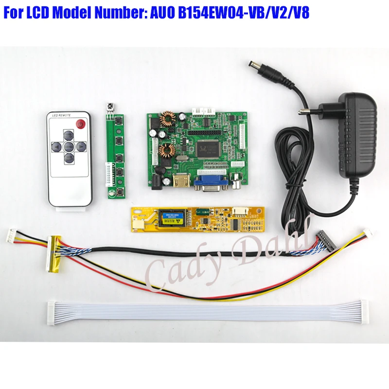 HDMI VGA 2AV аудио видео контроллер плата + инвертор Lvds кабель пульт дистанционного