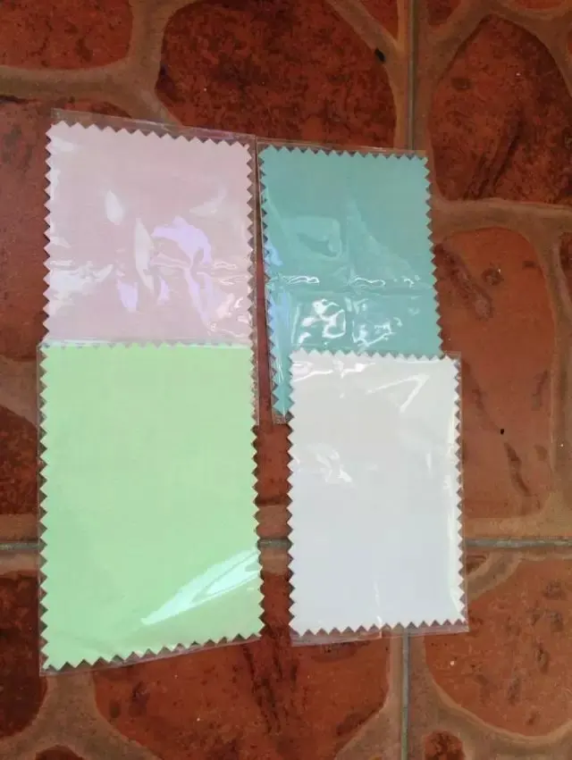 

10*7cm PINK white green blue Silver Polish opp bags Cloth for silver Golden Jewelry Cleaner suede fabric material