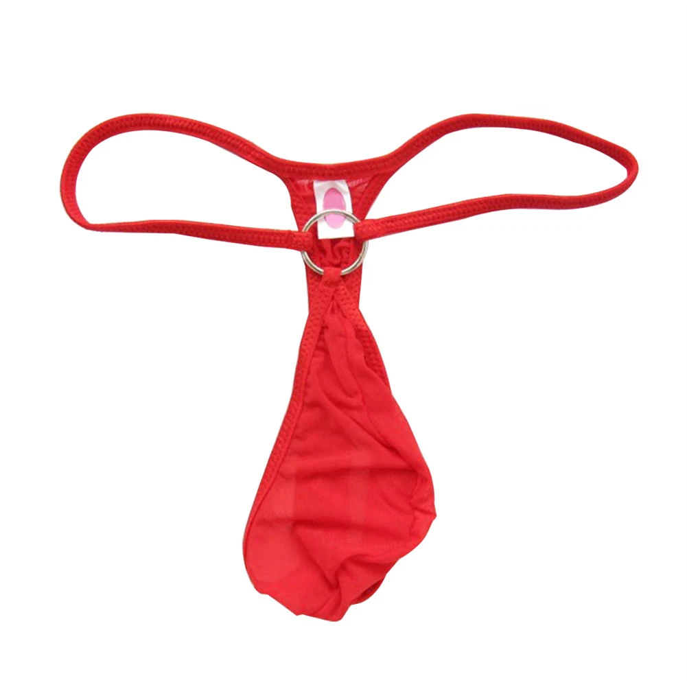 Мужской купальник с ремешками в кольце прозрачные трусики танга jockstrap