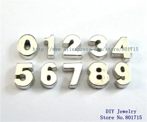 Оптовая продажа плотная номера плавающей медальон шармы на память 10 шт для