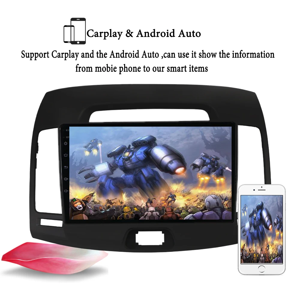 Автомобильный DVD-плеер 9 дюймов 8 ядер Android 10 0 ROM 128G gps-навигация Радио для Hyundai Elantra