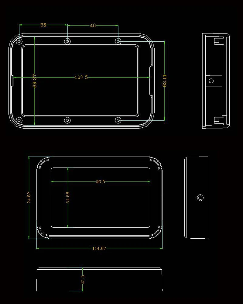 2 шт./лот 115*75*21 5 мм IP54 ABS RFID Пластиковый корпус для управления доступом проектный