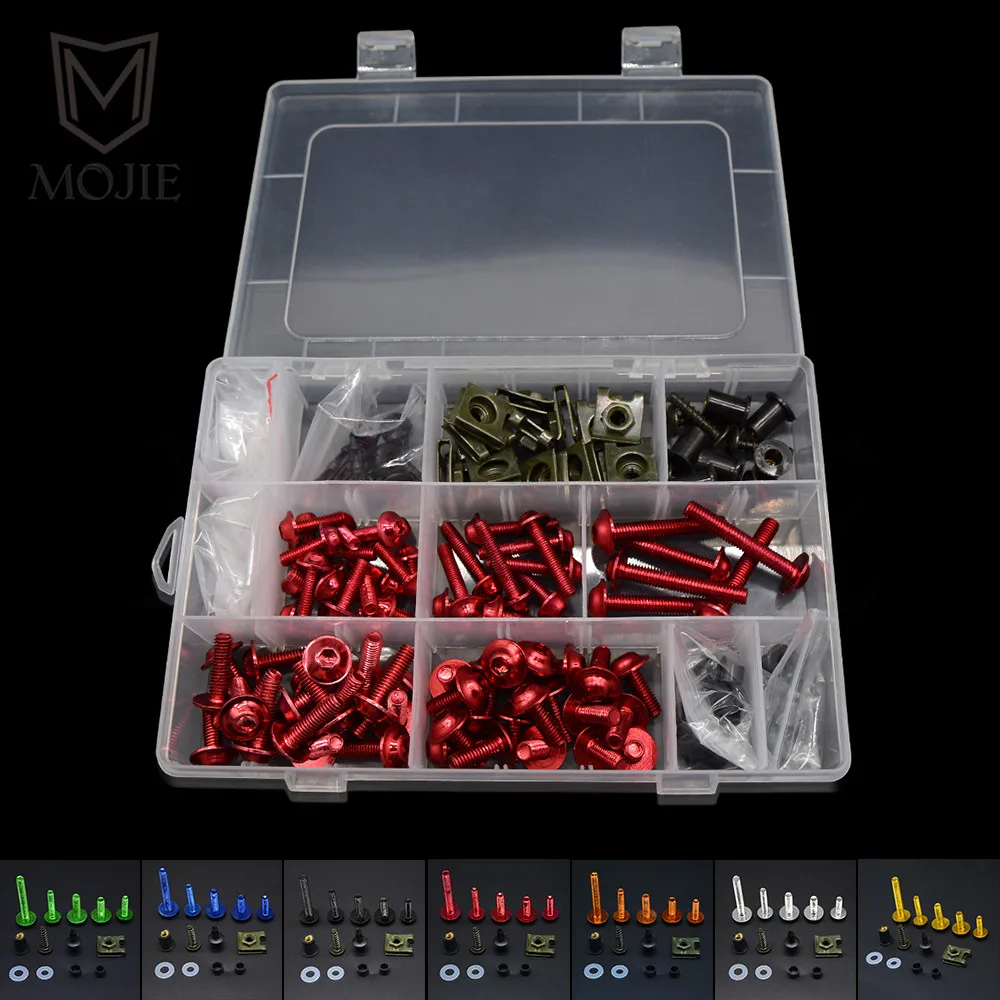 

For Honda CBF125 CBF190R CBF500 CBF600 CBF1000 Motorcycle Fairing Bolt Screw Fastener Fixation Complete Kit Nuts With Box Parts