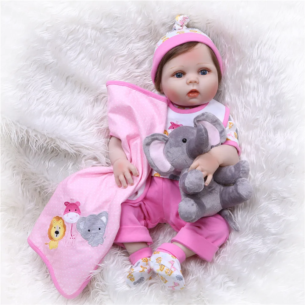Кукла bebes boneca полностью силиконовая модная Реалистичная кукла Реборн Розовая для
