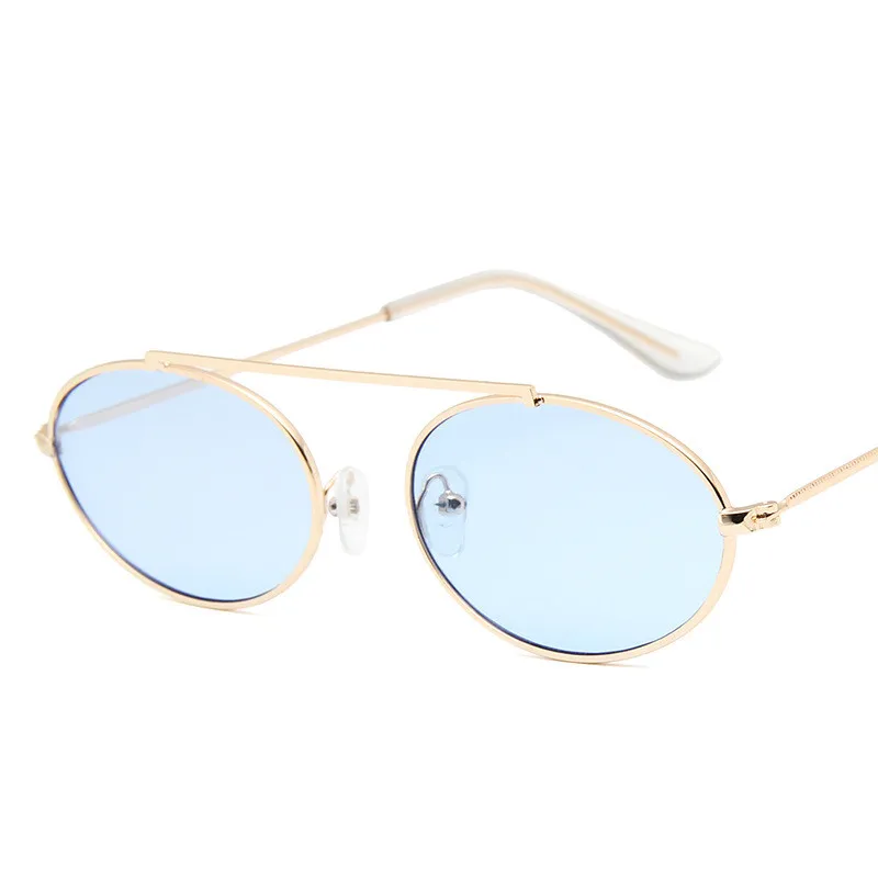 Маленькие ретро овальные солнцезащитные очки для женщин яркие цвета уличная