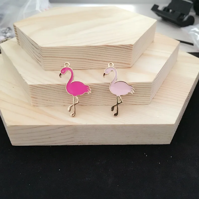 10 шт./лот аксессуары сделай сам в виде милого фламинго для изготовления браслетов