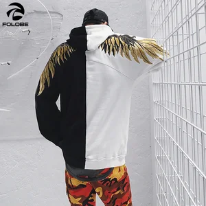 Мужские и женские модные толстовки с принтом перьев, толстовки с капюшоном, головной убор, осенняя уличная одежда в стиле хип-хоп