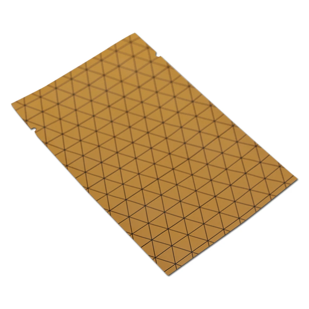 100 шт. оранжевая плоская алюминиевая фольга упаковочная сумка с открытым верхом