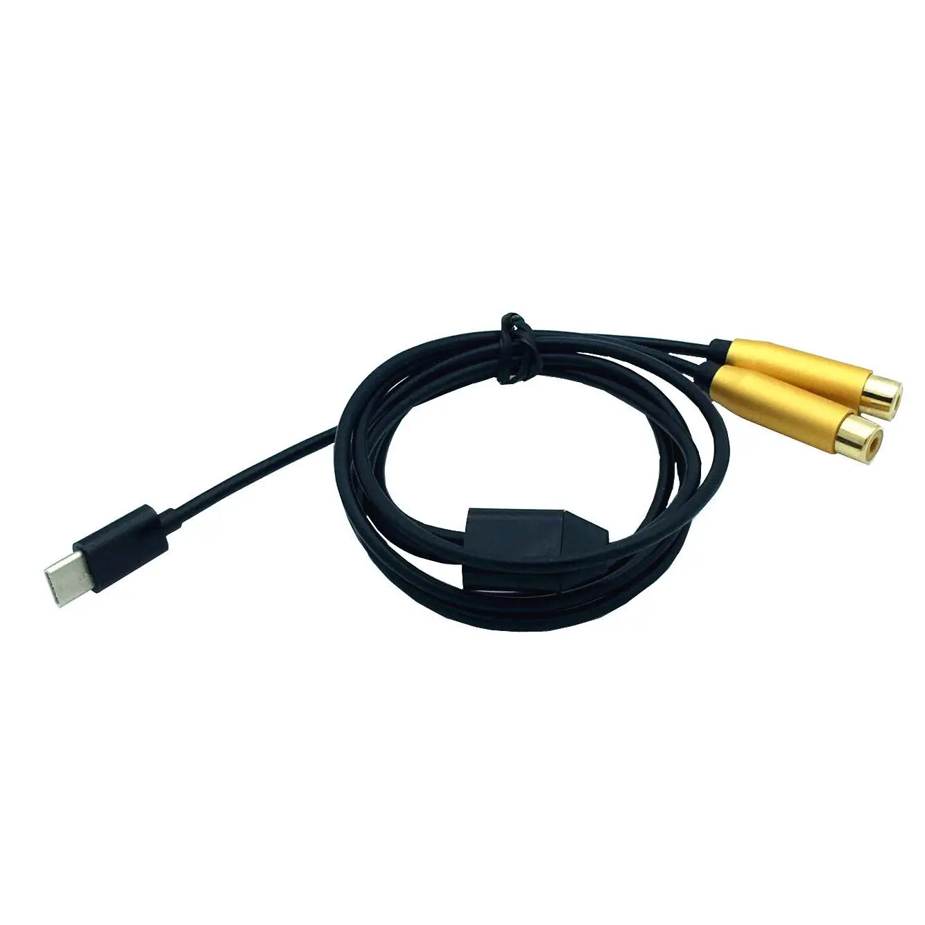 2.6FT 80 см usb type C Мужской Двойной Женский RCA стерео аудио Y сплиттер кабель адаптер