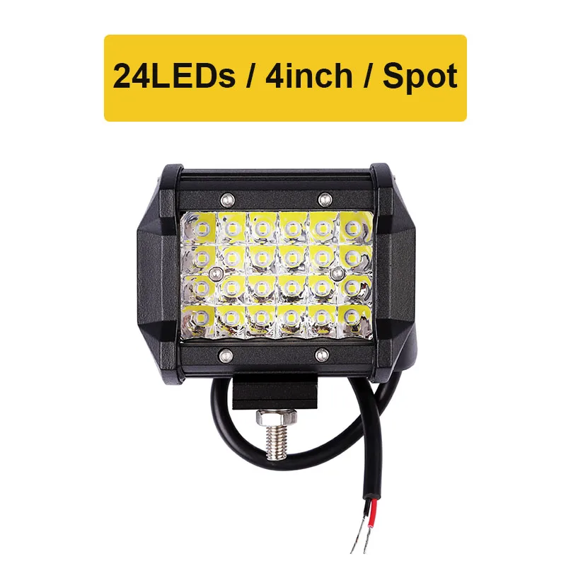 4inch spot 10D Quad строк, размер: 4-36 дюймов светодиодный бар светодиодный светильник бар для автомобиля Трактор Лодка OffRoad бездорожье 4WD 4x4 грузовик внедорожник ATV дальнего света 12V 24V - Цвет: 4inch spot