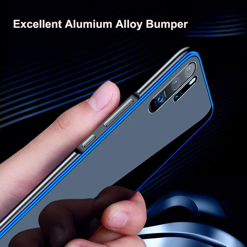 Leanonus металлический бампер чехол для huawei P30 P20 Pro mate 20 Pro 9H закаленное стекло крышка противоударный алюминиевая рамка стеклянный чехол для телефона