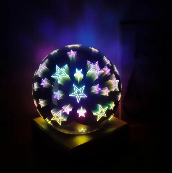 star sky 3D красочный небо светодиодный ночник Луна лампа USB дети спальня проекция волшебная лампа фейерверк бабочка Рождественский свет - Испускаемый цвет: star sky