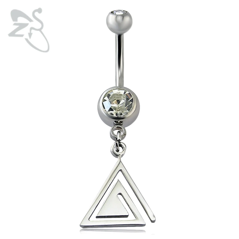 

Треугольная подвеска Кристалл пупка кольца капли из нержавеющей стали колокольчики пупка пирсинг Ombligo Женский пирсинг Nombril