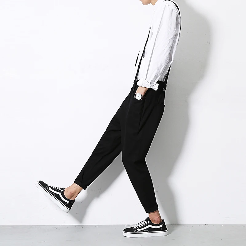 Мода 2017 г. черный комбинезон цвета хаки Для мужчин Повседневное Брюки карго плюс