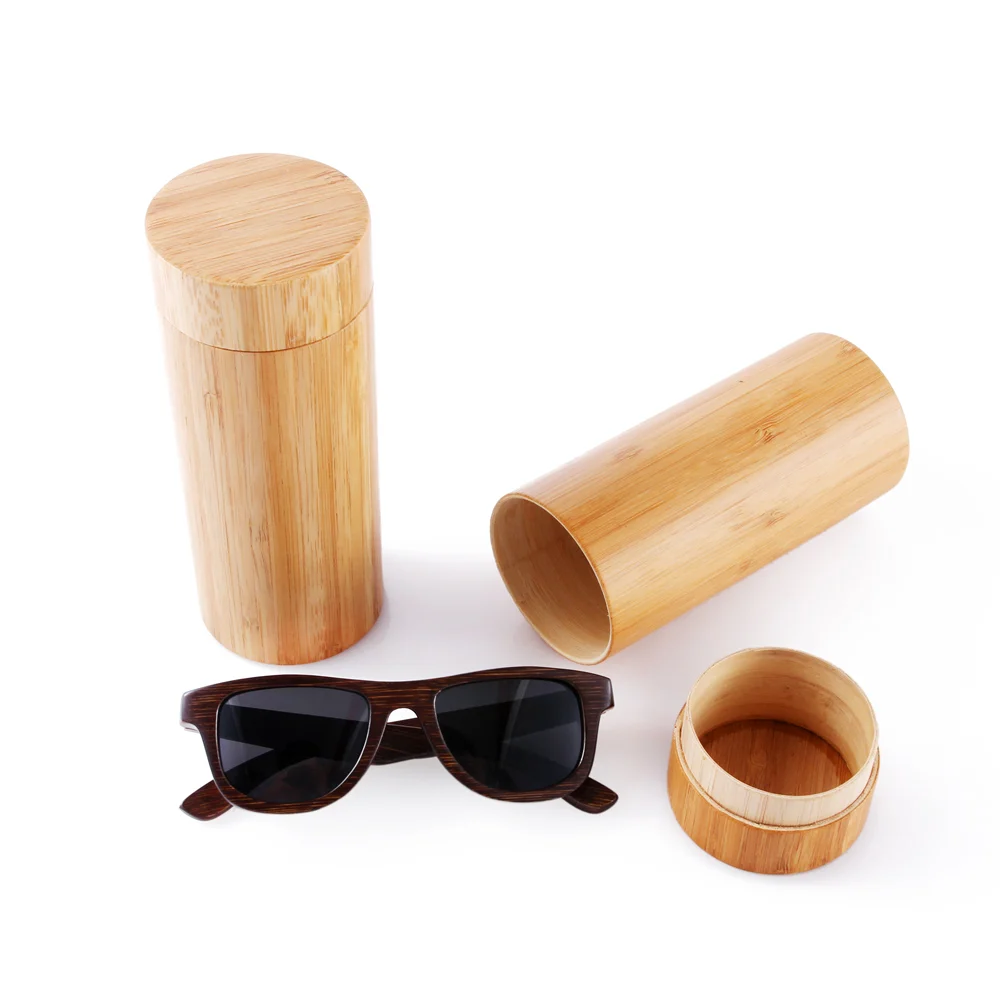 BerWer темные коричневые очки в оправе маленькие размеры бамбуковые солнцезащитные