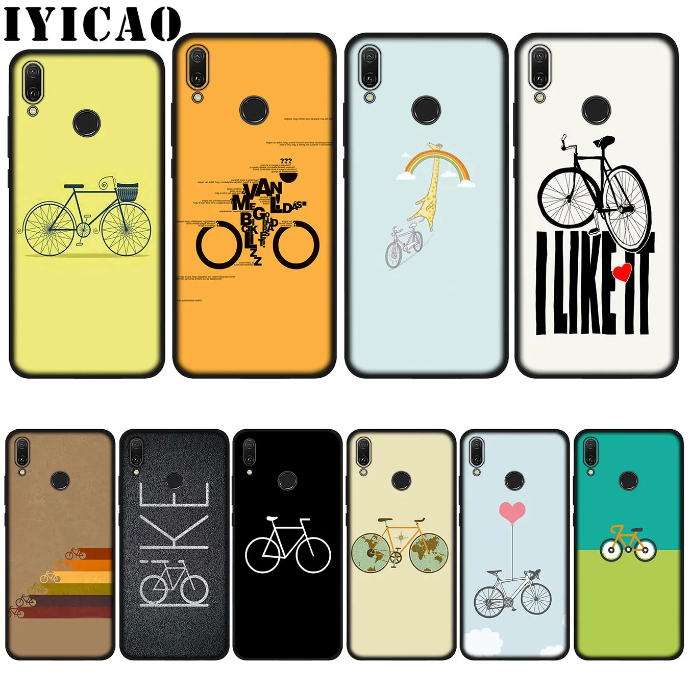 Мягкий чехол для велосипеда IYICAO Coqu Huawei P20 Pro P10 P8 P9 P30 Lite Mini 2017 P Smart 2019 | Мобильные