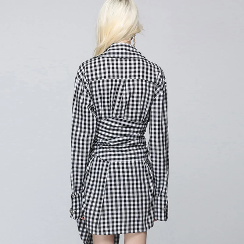 Высокое качество новейшая мода 2017 дизайнерское платье женское с длинным рукавом