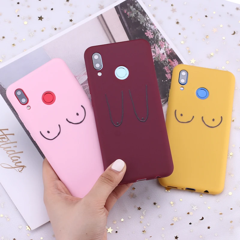 Для Xiaomi Mi Redmi Note 5 6 7 8 9 10 lite Pro Plus для девушек женщин грудь соски кроп конфеты
