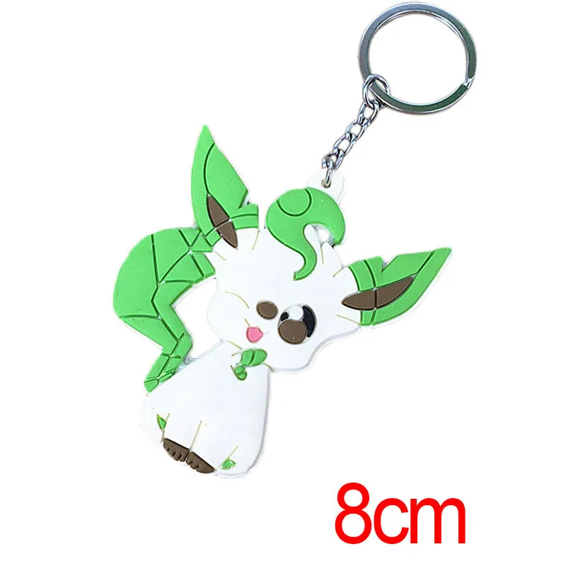 ( 2 Pieces / lot ) pokemon keychains pocket monster anime keychain zinc alloy key chains soft plastic ring | Украшения и